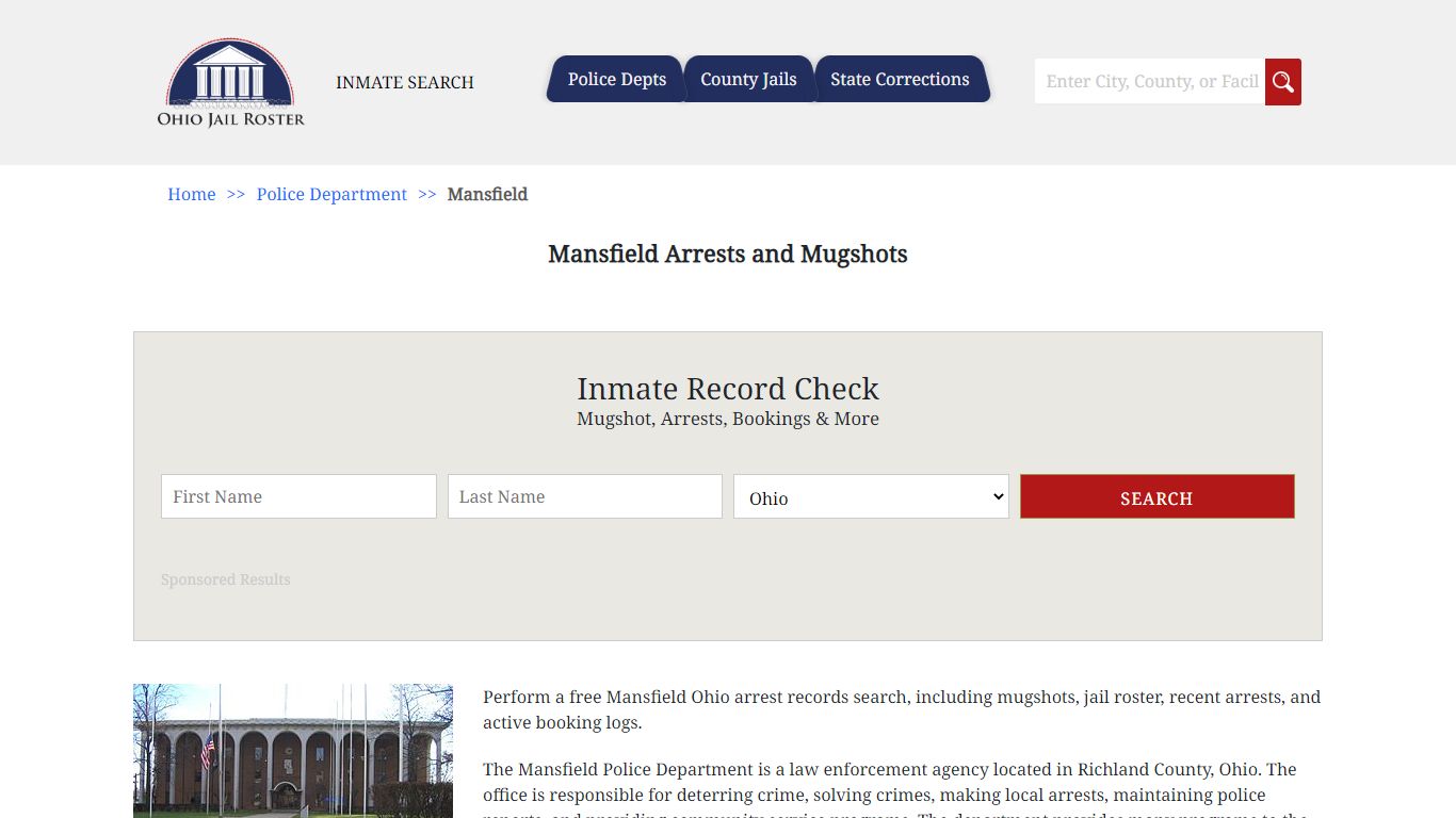 Mansfield Arrests and Mugshots | Jail Roster Search