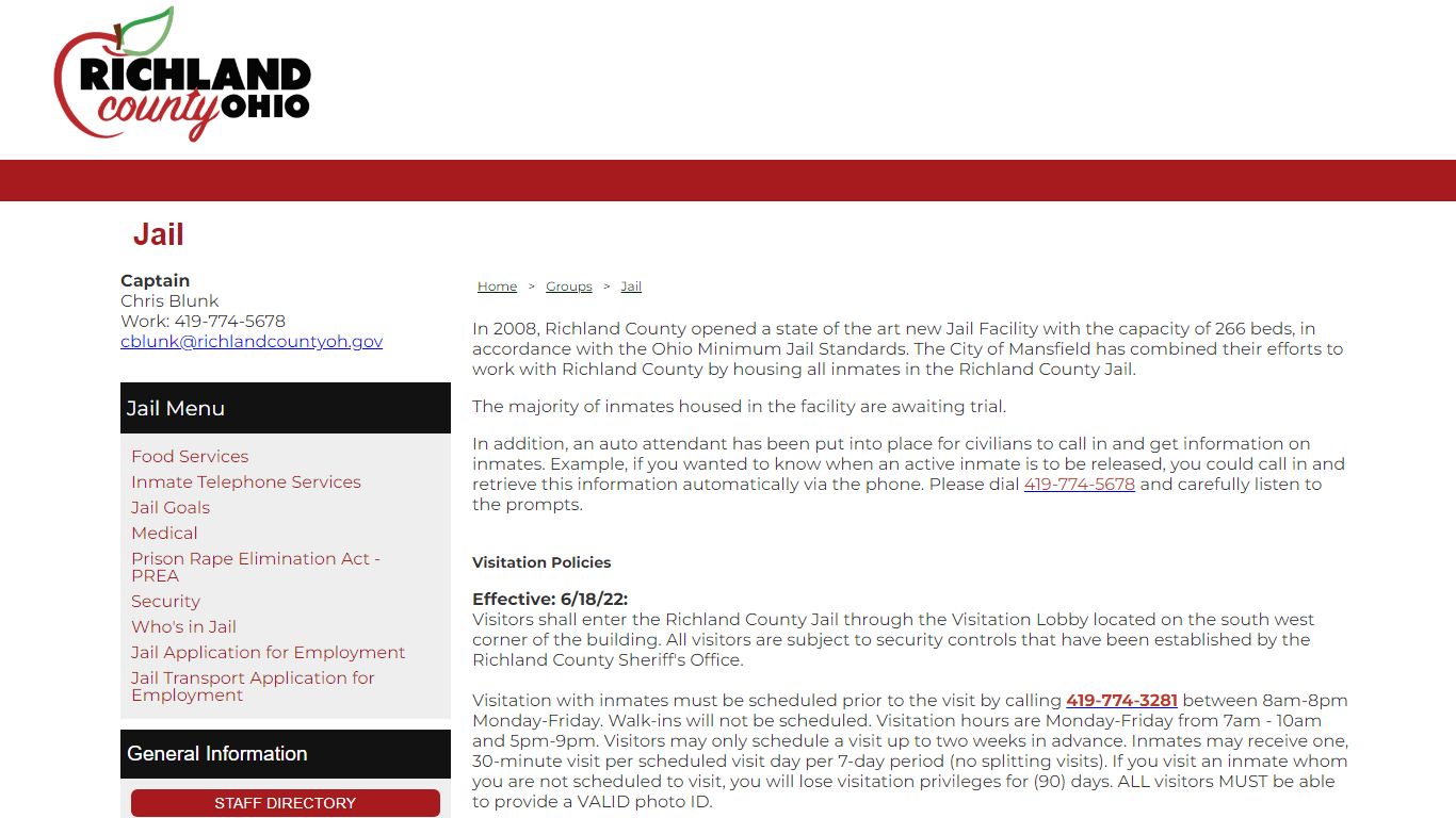 Richland County Ohio - Jail